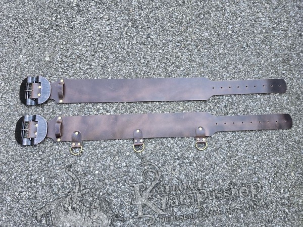 Antikbrauner Krampusgürtel 11cm BREIT