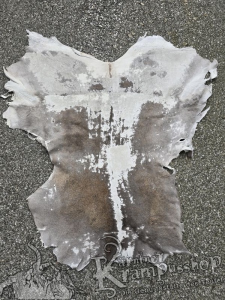 Hirschleder Grau Schwarz und Braun