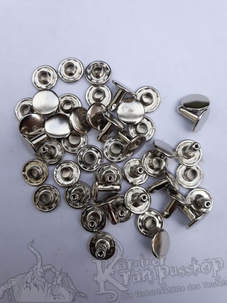 11x12 Doppel Hohlniete Silber