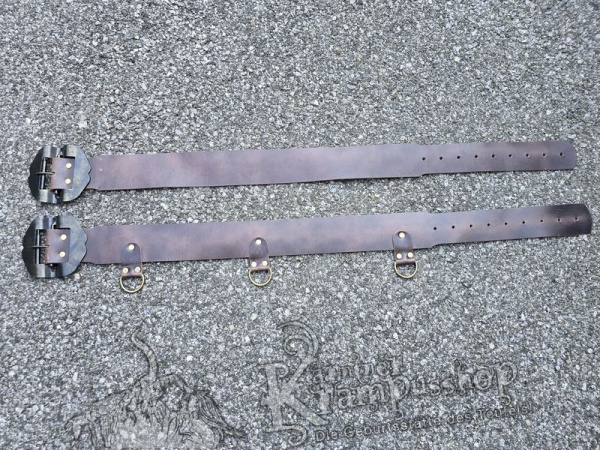 Antikbrauner Krampusgürtel 8cm BREIT