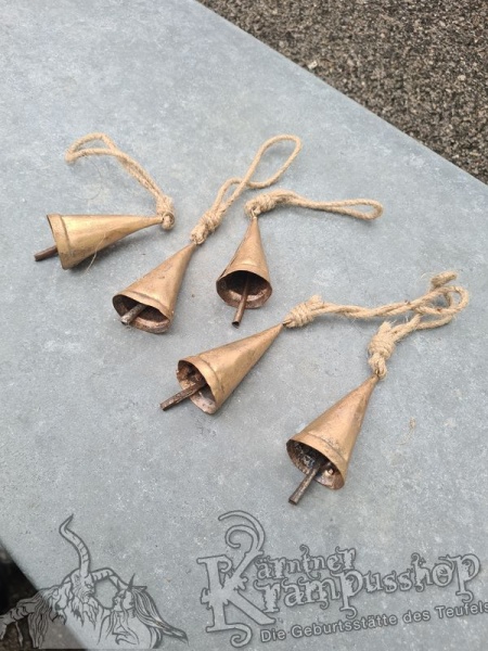 Urige Trompetenglocke Antik am Strick Abverkauf