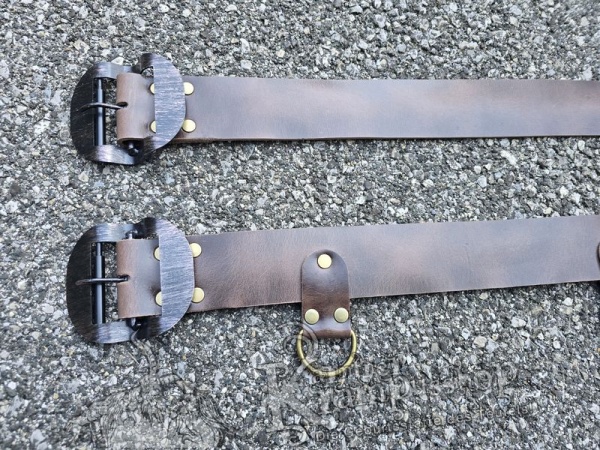 Antikbrauner Krampusgürtel 6cm BREIT