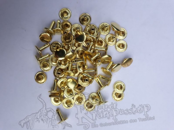 10x10 Doppel Hohlniete Gold