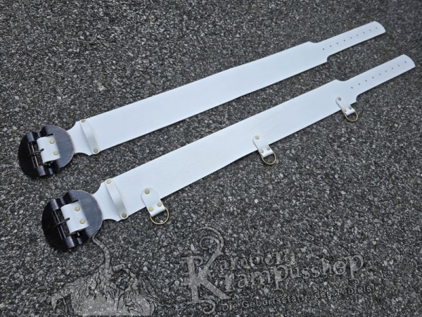 Polarweisser Krampusgürtel 11cm BREIT SONDEREDITION