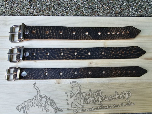 Lederriemen und Schlaufen Lederfarbe Chrunch