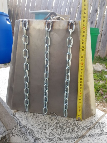 Balken-Trichterglocke Mittel Blank mit Kette