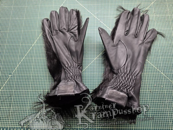 Fell Handschuhe Schwarz